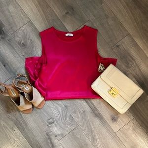 Hot Pink Vince Silk Top